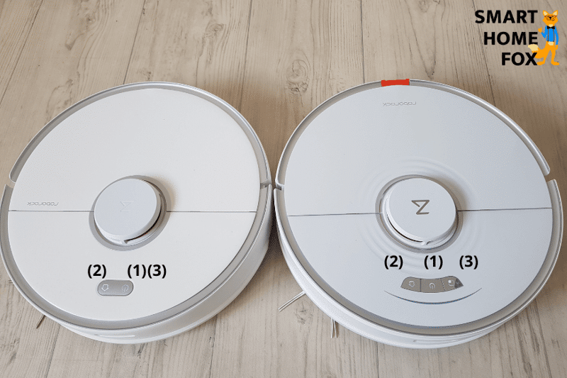 Steuerungsknöpfe des Roborock S7 und des Roborock S5 Max